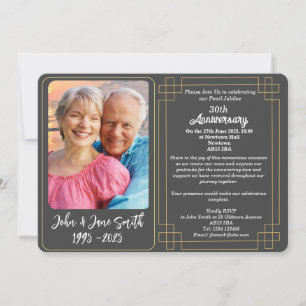 Aangepaste 30e Pearl Jubilee Jubileum Invitation Feestdagenkaart