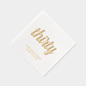 Aangepaste 30e reünie moderne gouden folie servett folie servetten (Rechts)