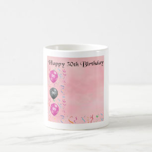 Aangepaste 30e verjaardag Design Mok - Roze