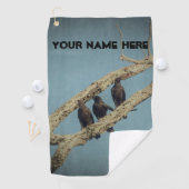 Aangepaste 3 Crows Golf Towel Golfhanddoek (Insitu)