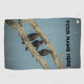 Aangepaste 3 Crows Golf Towel Golfhanddoek (Horizontaal)