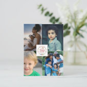 Aangepaste 3 foto collage Happy Easter Feestdagenkaart (Staand voorkant)