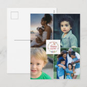 Aangepaste 3 foto collage Happy Easter Feestdagenkaart (Voorkant / Achterkant)