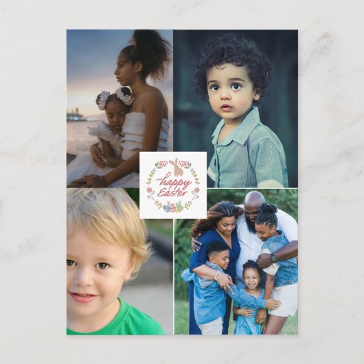 Aangepaste 3 foto collage Happy Easter Feestdagenkaart (Voorkant)