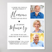 Aangepaste 3 Foto Hemel Herdenking Trouw Herdenkin Poster (Voorkant)