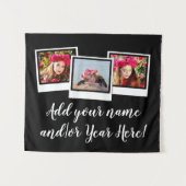 Aangepaste 3-foto-momentopname Lijsten Typografie Wandkleed (Voorkant (horizontaal))