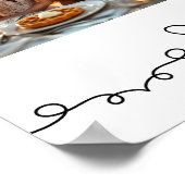 Aangepaste 3 foto's 15e bruiloft Jubileum Welkom Poster (Hoek)