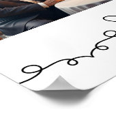 Aangepaste 3 foto's 40e bruiloft Jubileum Welkom Poster (Hoek)