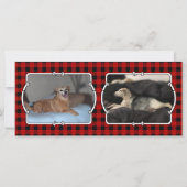 Aangepaste 3 foto's Land Rode Buffalo geruite Plai (Achterkant)