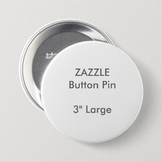 Aangepaste 3-inch grote ronde Button ZAZZLE (Voorkant /achterkant)