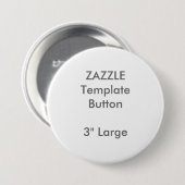 Aangepaste 3-inch witte Button met grote diameter  (Voorkant /achterkant)