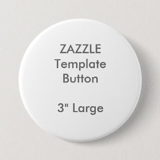Aangepaste 3-inch witte Button met grote diameter 