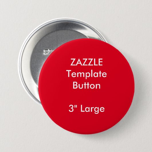 Aangepaste 3-inch witte Button met grote diameter  (Voorkant /achterkant)