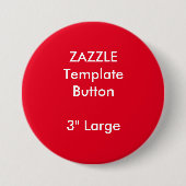 Aangepaste 3-inch witte Button met grote diameter  (Voorkant)