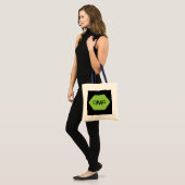 Aangepaste 3-letter monogram blauwe groene tas (Voorkant (model))