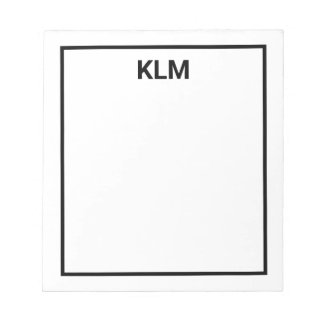 Aangepaste 3-Letter-monogram laptop Notitieblok