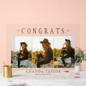 Aangepaste 3 Photo Collage Afstuderen Congrats Sig Acryl Bord (Huwelijk)