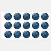 Aangepaste 3D bewerkbare Blauwe folie certificaat Labels (Vel)
