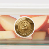 Aangepaste 3D bewerkbare gouden folie certificaat Labels (Aangebracht)