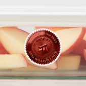 Aangepaste 3D bewerkbare rode folie certificaat ze Labels (Aangebracht)