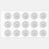 Aangepaste 3D bewerkbare witte wasfolie certificaa Labels (Vel)