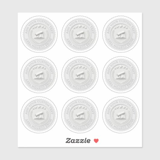 Aangepaste 3D bewerkbare witte wasfolie certificaa Sticker (Vel)