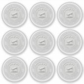 Aangepaste 3D bewerkbare witte wasfolie certificaa Sticker (Voorkant)
