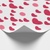 Aangepaste 3D Jelly Harten & Stippen Cute Patroon Cadeaupapier (Hoek)