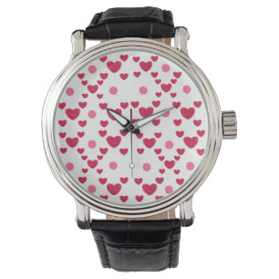 Aangepaste 3D Jelly Harten & Stippen Cute Patroon Horloge