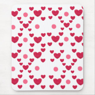 Aangepaste 3D Jelly Harten & Stippen Cute Patroon Muismat