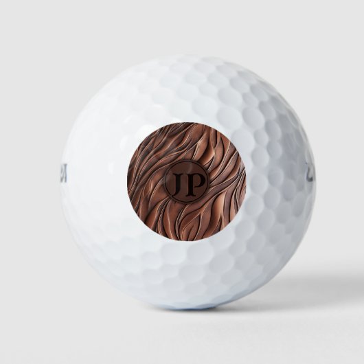 Aangepaste 3D koper metalic gesmolten golf Golfballen (Voorkant)
