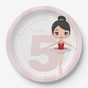 Aangepaste 3D Lieve Rode Ballerina voor Meisjes Ve Papieren Bordje