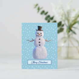 Aangepaste 3D Snowman kerstkaart Bedankkaart