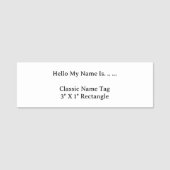 Aangepaste 3x1 naamlabel eenvoudige schone moderne naamplaatje (Voorkant)