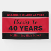 Aangepaste 40 jaar klasse reünie banner (Horizontaal)