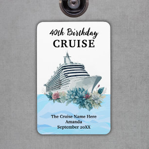 Aangepaste 40e verjaardag cruise cabin deur magneet