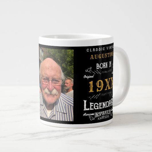 Aangepaste 40e verjaardag extra grote beker (Voorkant rechts)