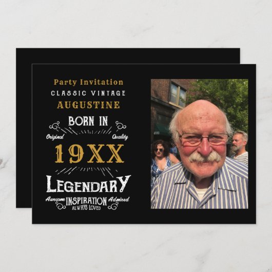 Aangepaste 40e verjaardag kaart (Voorkant / Achterkant)