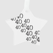 Aangepaste 40e verjaardag vakantiebedding ornament (achterkant)