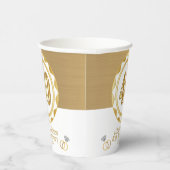 Aangepaste 40ste Gouden Jubileum of Verjaardag, en Papieren Bekers (Rechts)