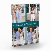 Aangepaste 4 Foto Collage Script Namen Foto Blok (Links)