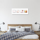 aangepaste 4-fotokaders DIY font+background Canvas Afdruk (Insitu (Slaapkamer))