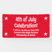 Aangepaste 4th van juli Viering Banner (Horizontaal)