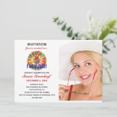 Aangepaste 50 en Fabulous verjaardagsuitnodiging m Kaart (Staand voorkant)