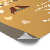 Aangepaste 50e Gold Wedding Jubileum-boom Poster (Hoek)