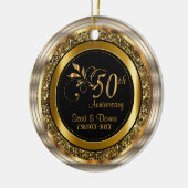 Aangepaste 50e Golden Jubileum Keramisch Ornament (Links)