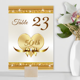 Aangepaste 50e Jubileum Gouden Tafel AANTAL Kaarte Kaart