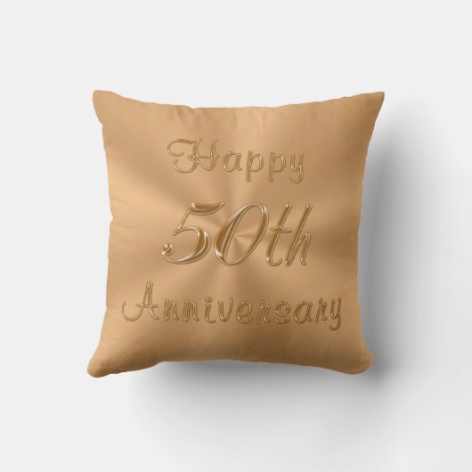 Aangepaste 50e Jubileum Pillow Names, Datum Kussen (Achterkant)