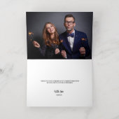 Aangepaste 50e verjaardag Fotoscript dank u Folie Wenskaart (Binnenlaag)