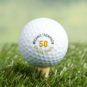 Aangepaste 50e verjaardag golfballen (Insitu Shirt)